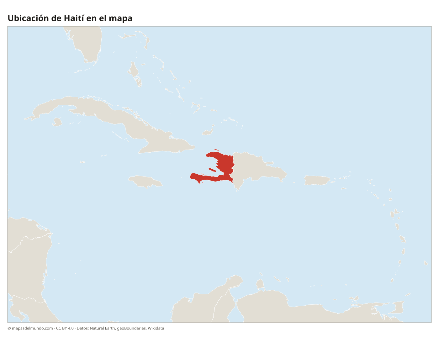 Ubicación de Haití en el mapa