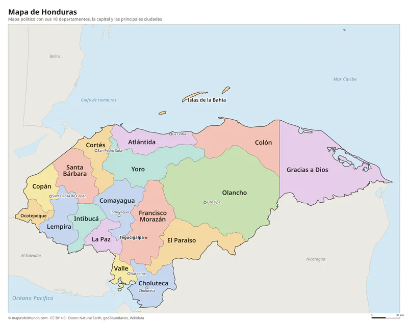 Mapa de Honduras