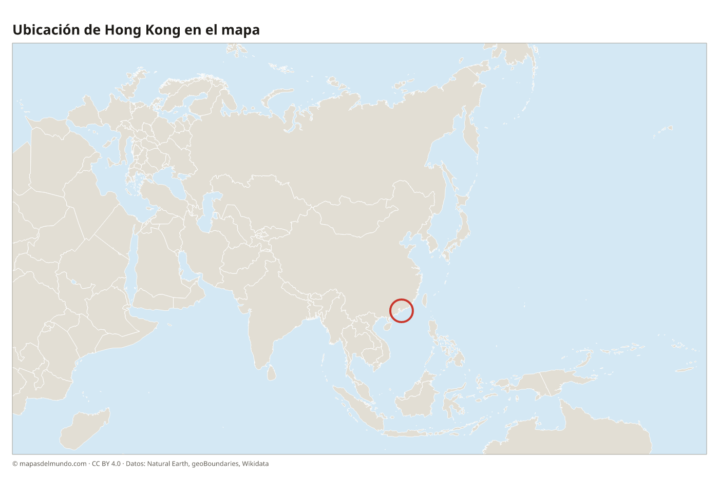Ubicación de Hong Kong en el mapa