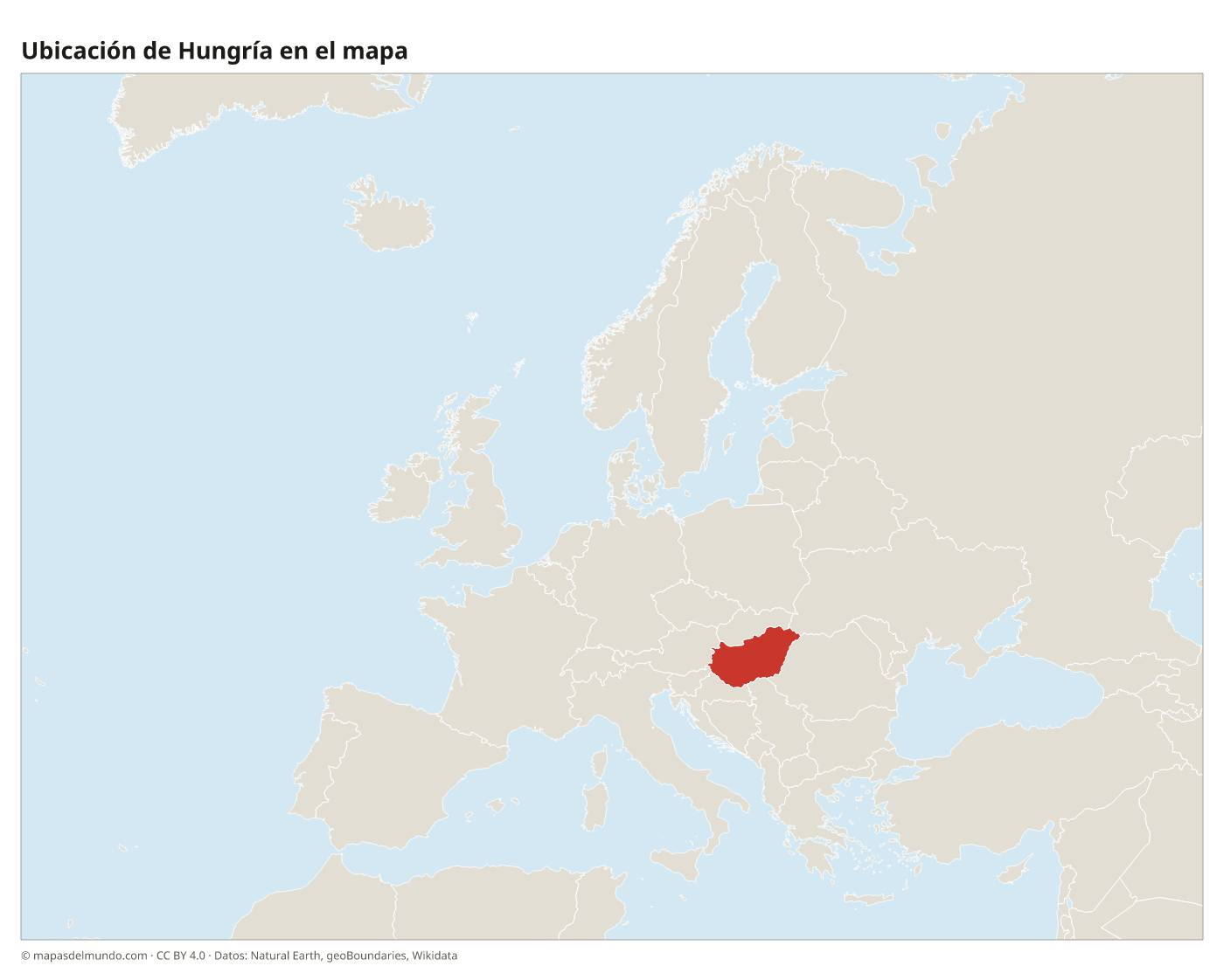 Ubicación de Hungría en el mapa