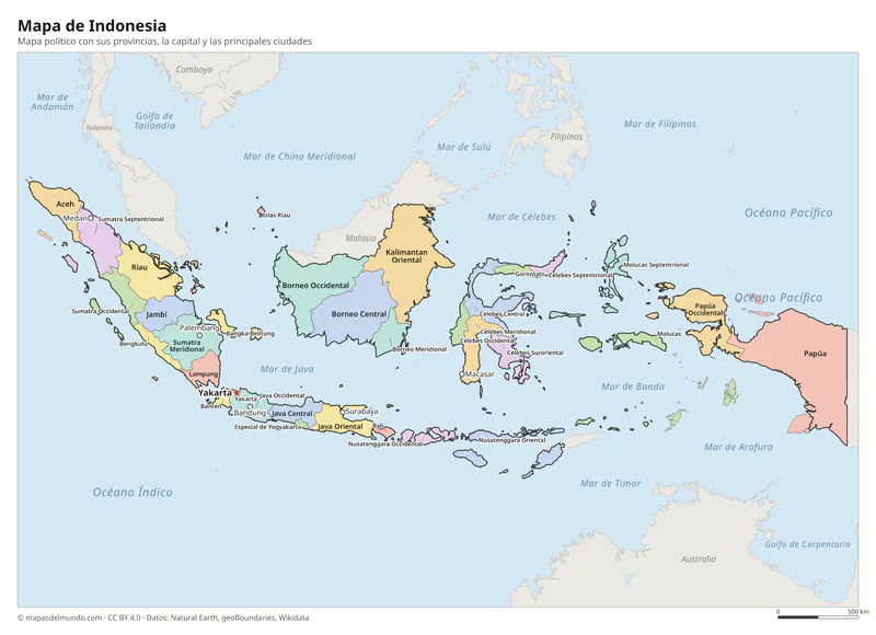 Mapa de Indonesia