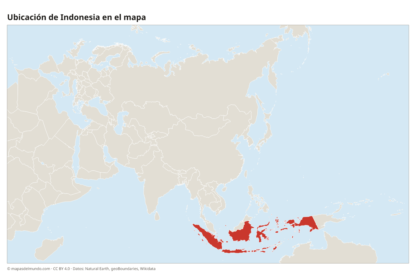Ubicación de Indonesia en el mapa