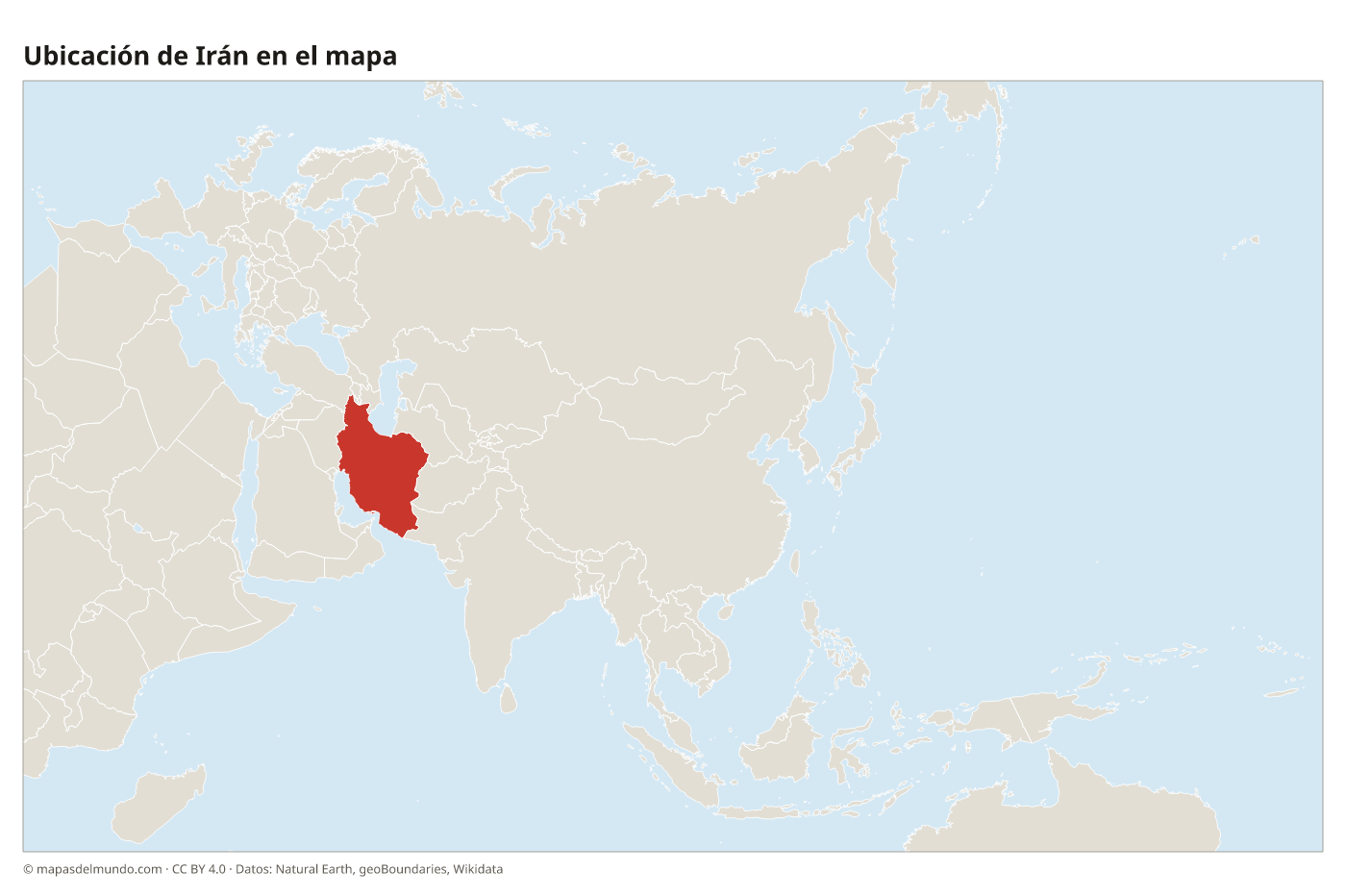 Ubicación de Irán en el mapa