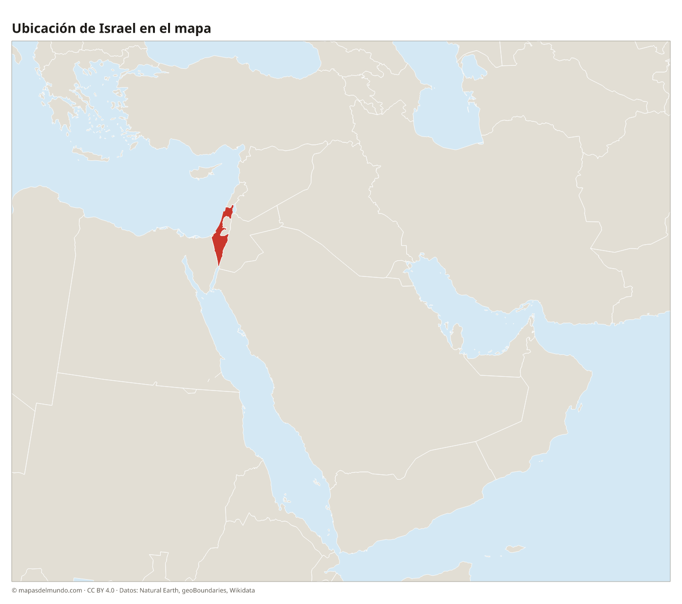 Ubicación de Israel en el mapa
