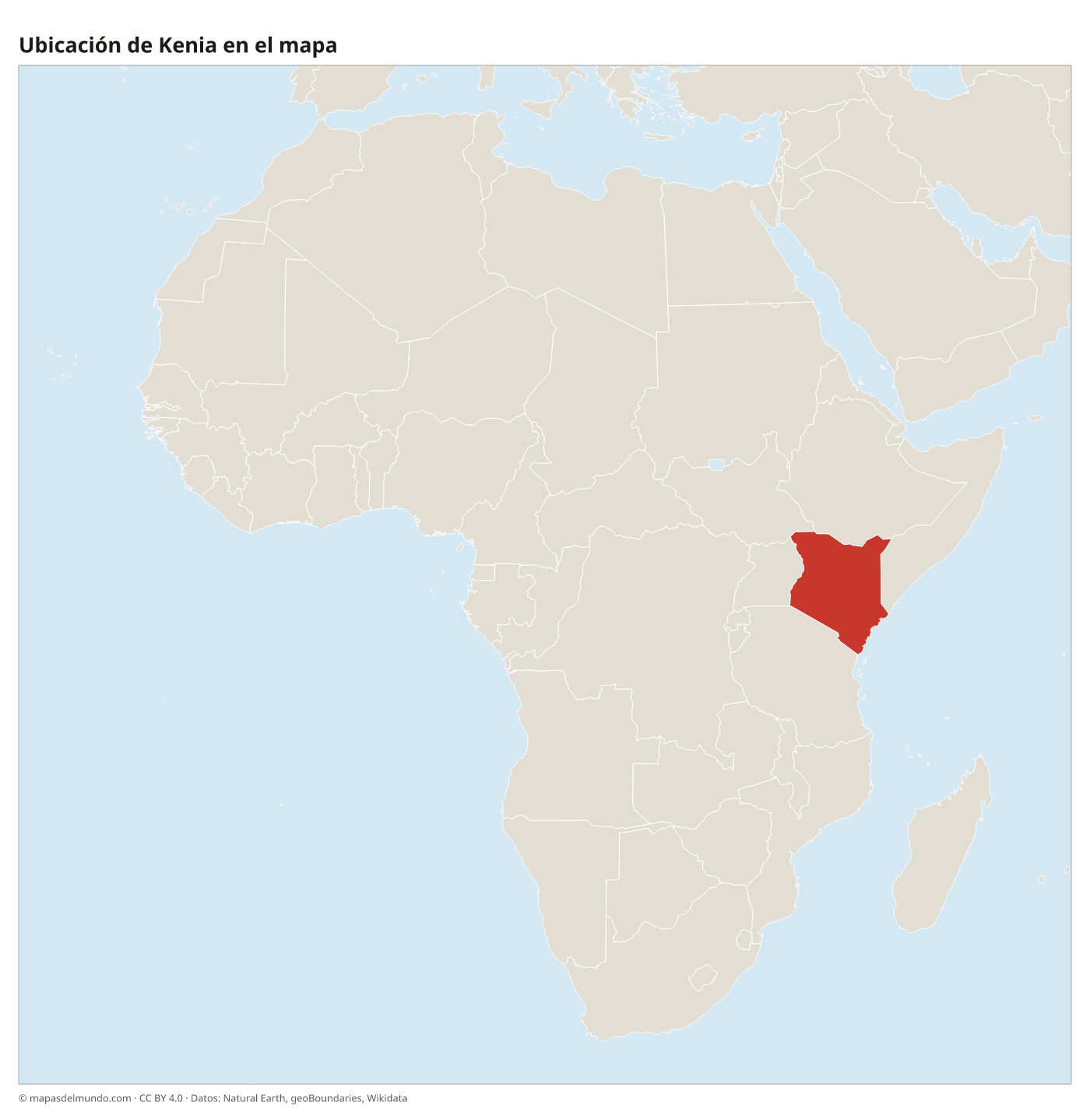 Ubicación de Kenia en el mapa