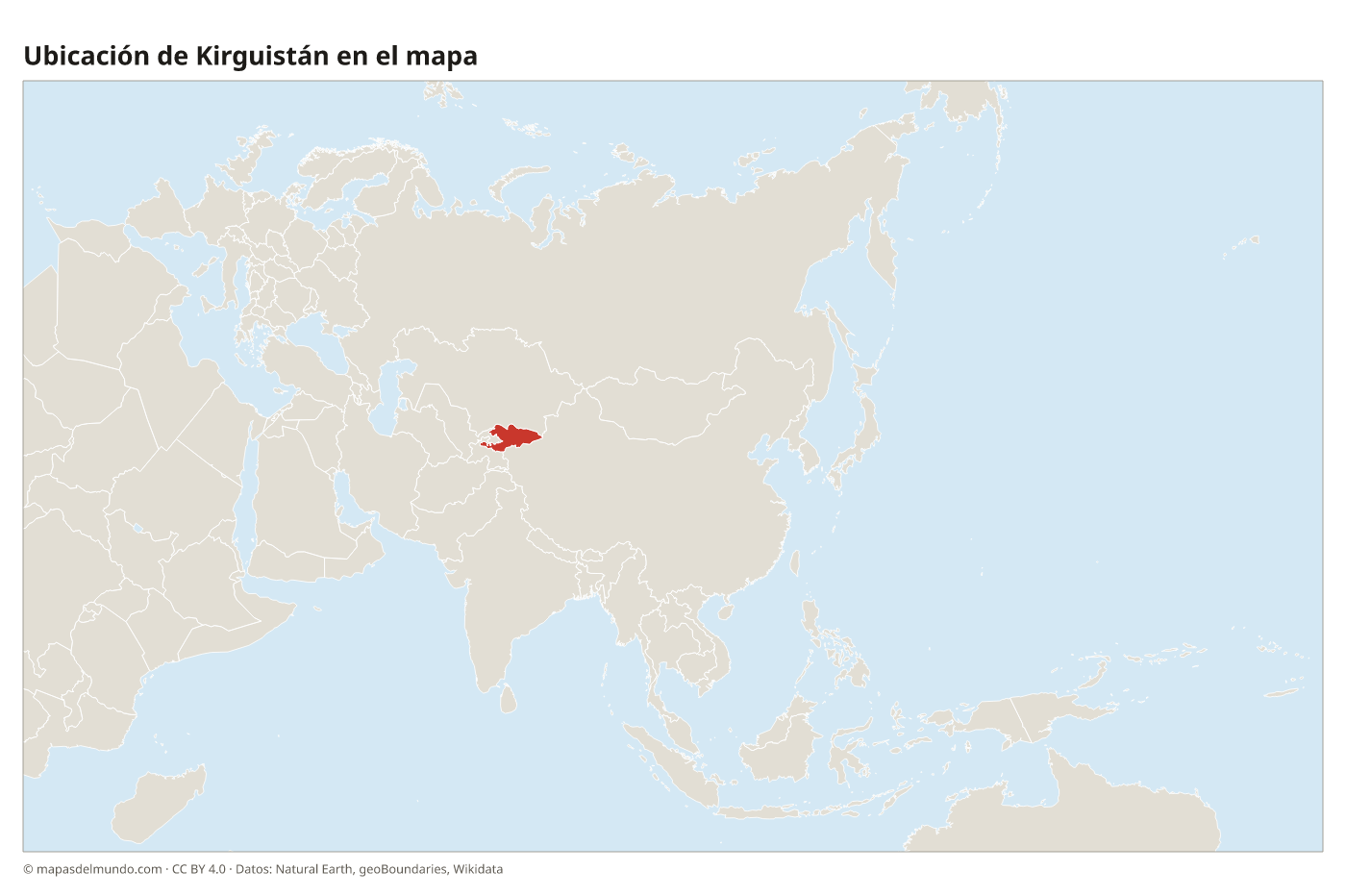 Ubicación de Kirguistán en el mapa