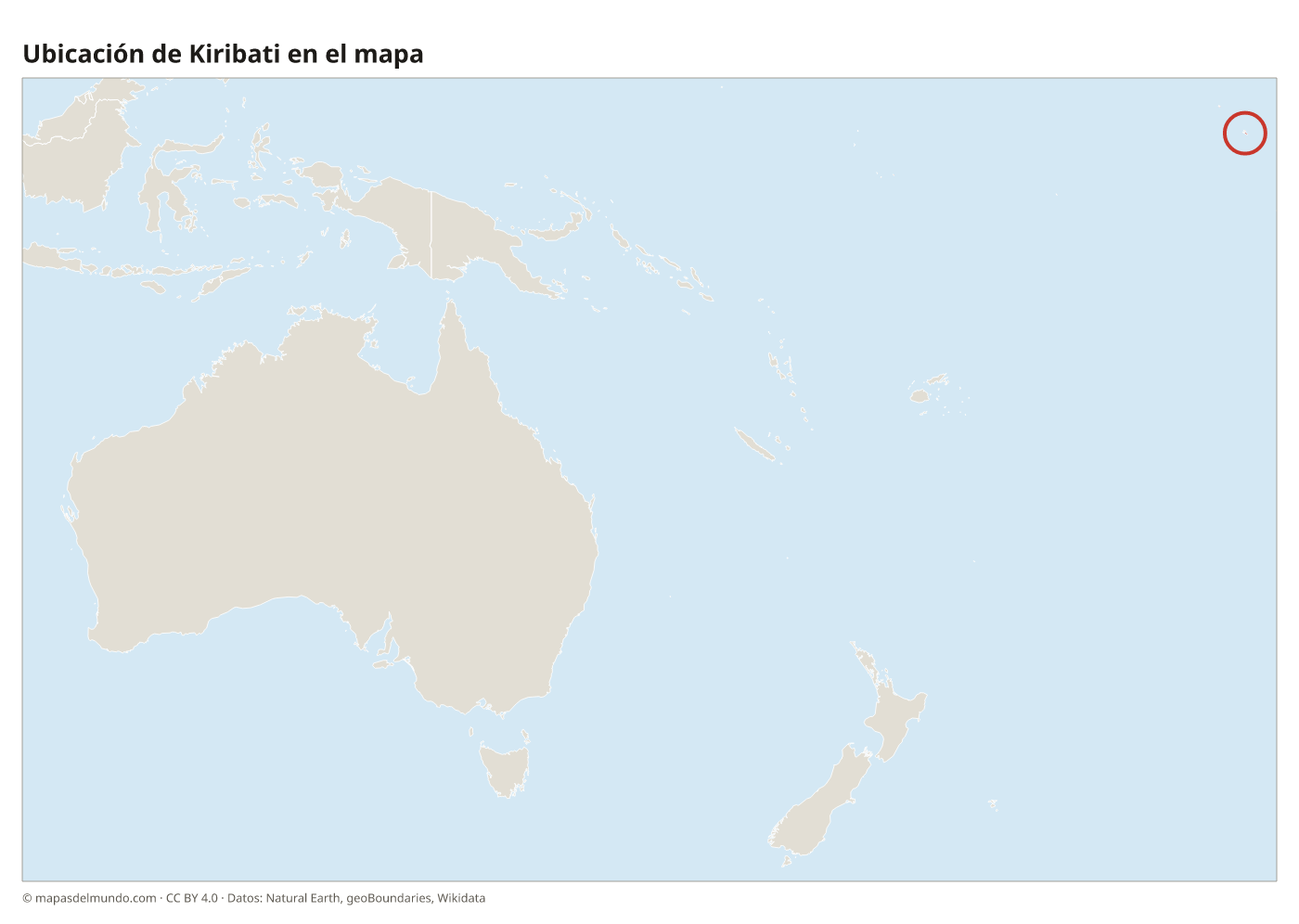 Ubicación de Kiribati en el mapa