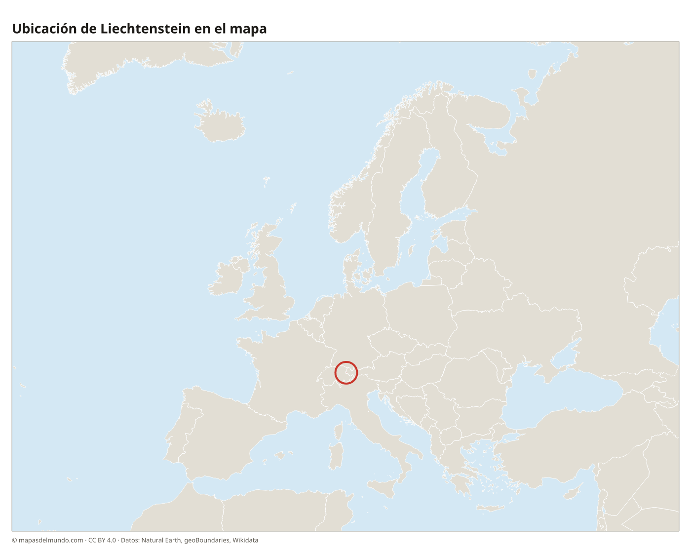 Ubicación de Liechtenstein en el mapa
