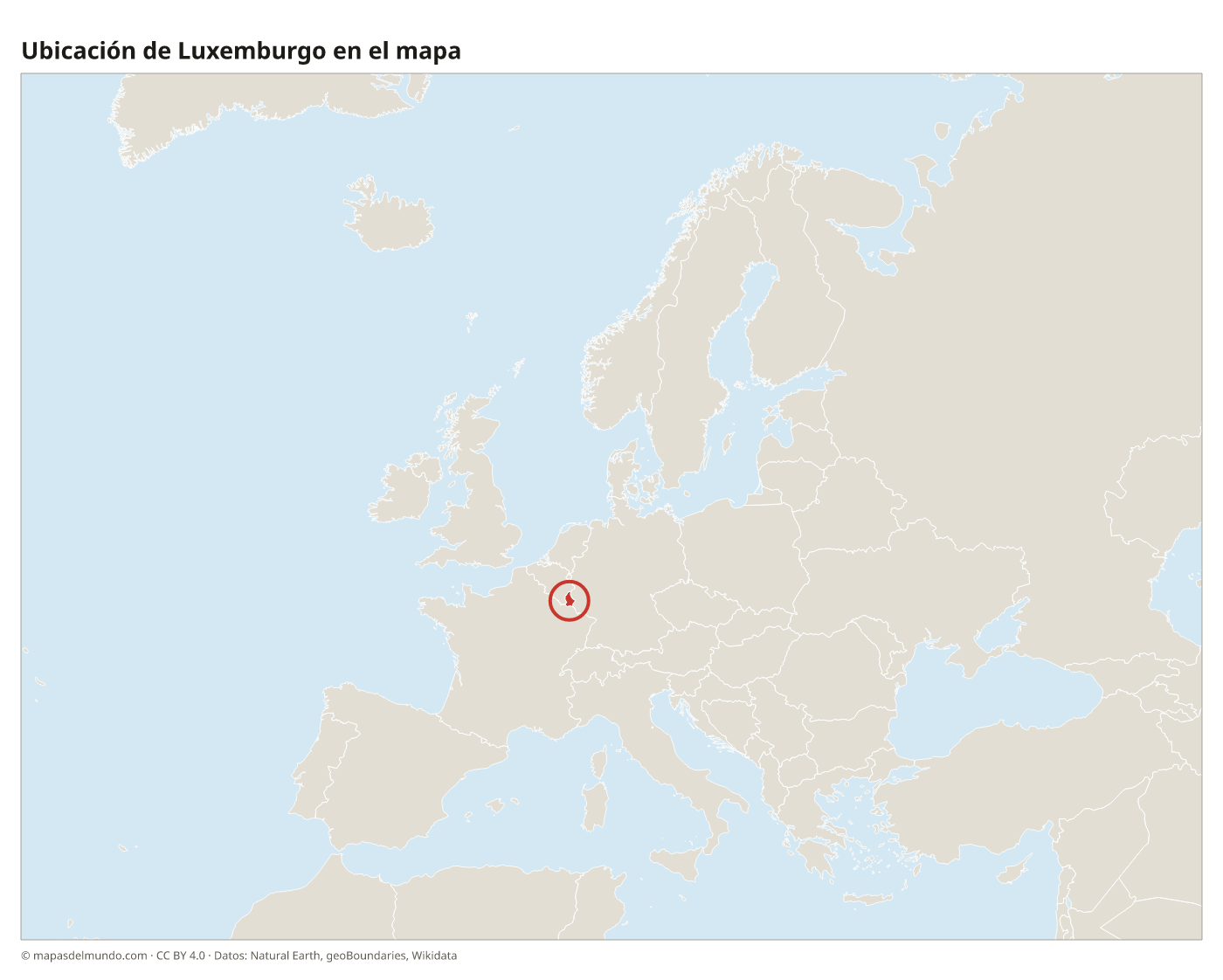 Ubicación de Luxemburgo en el mapa