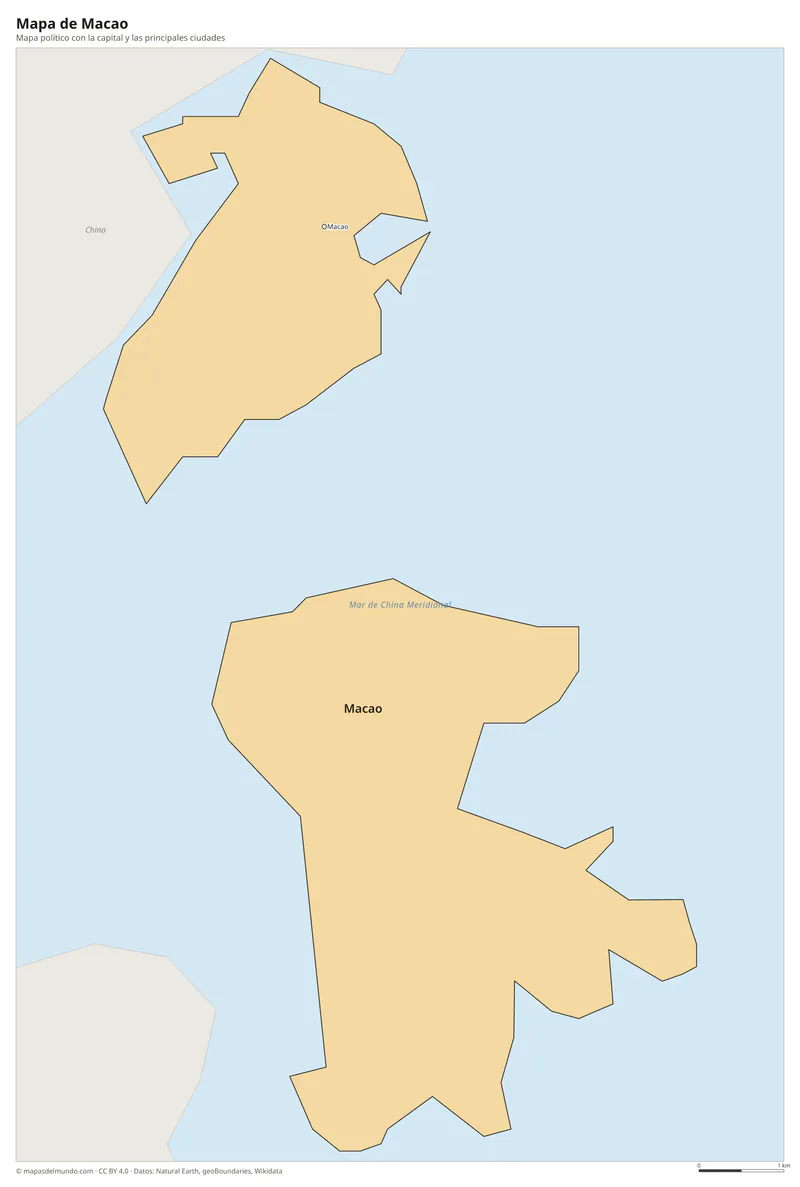 Mapa de Macao
