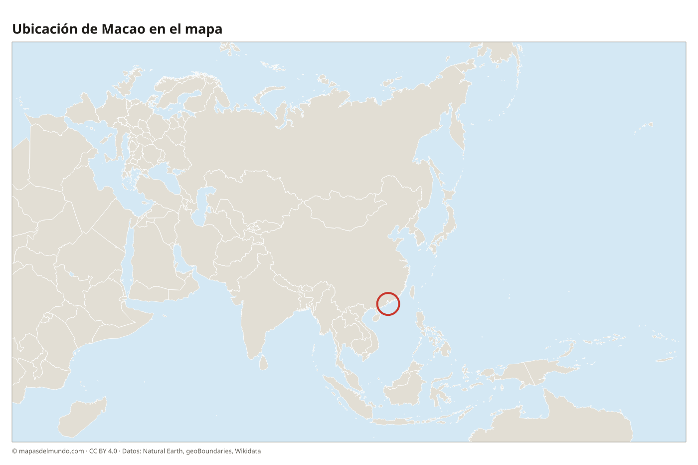 Ubicación de Macao en el mapa