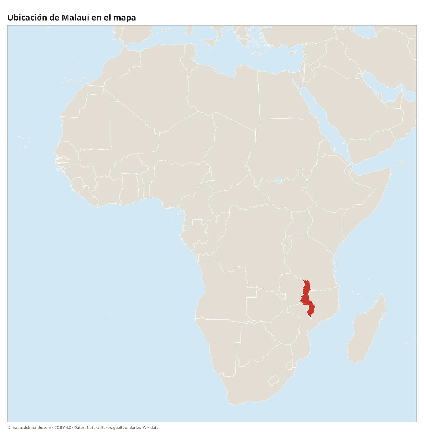 Ubicación de Malaui en el mapa