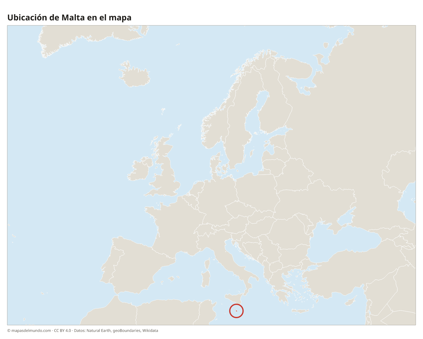 Ubicación de Malta en el mapa
