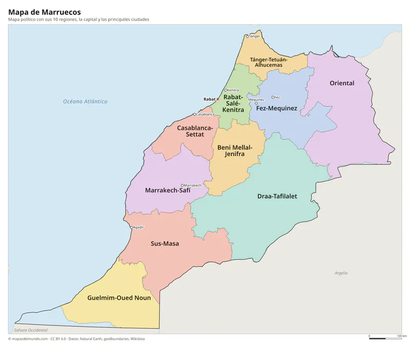 Mapa de Marruecos