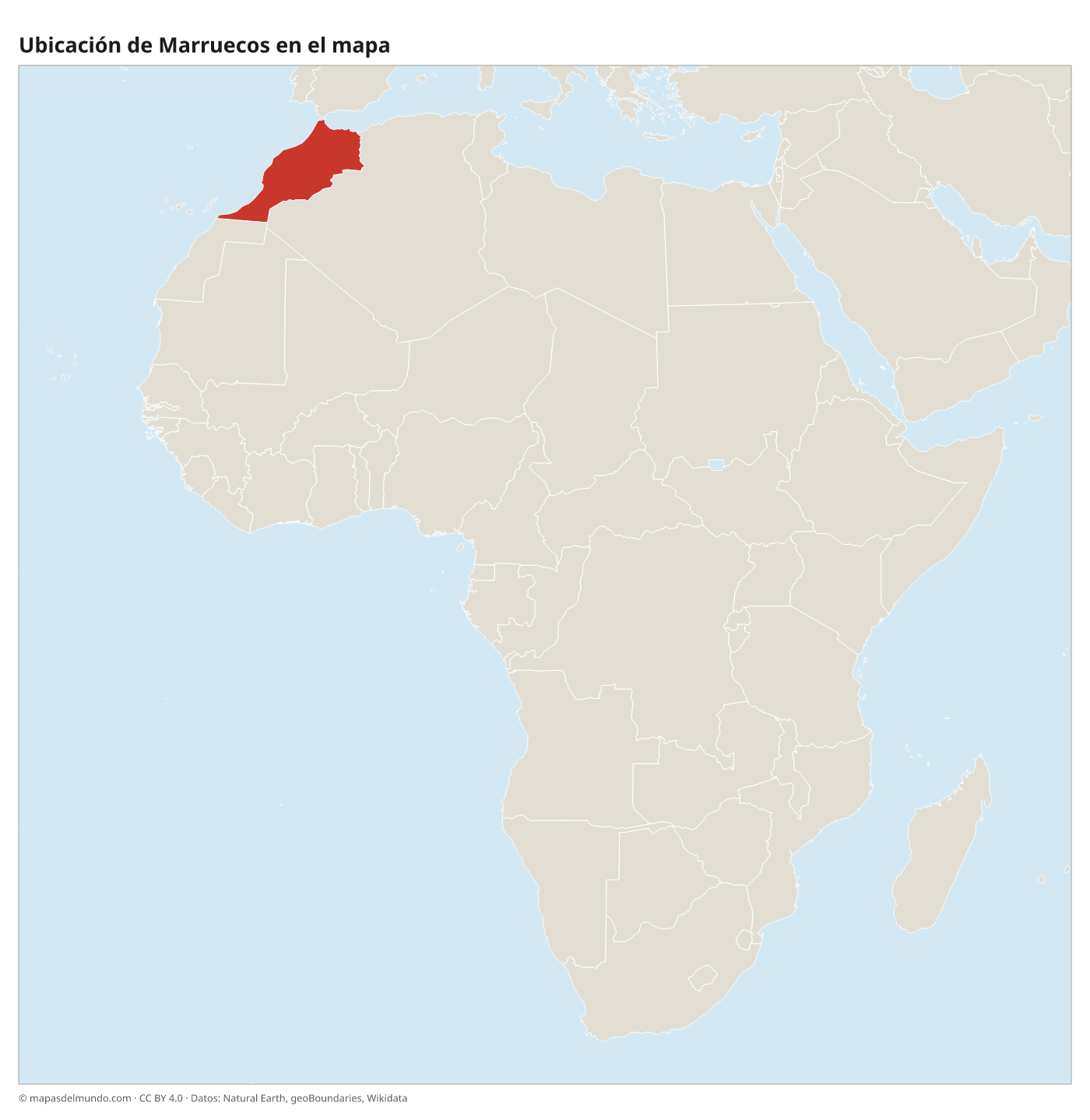 Ubicación de Marruecos en el mapa