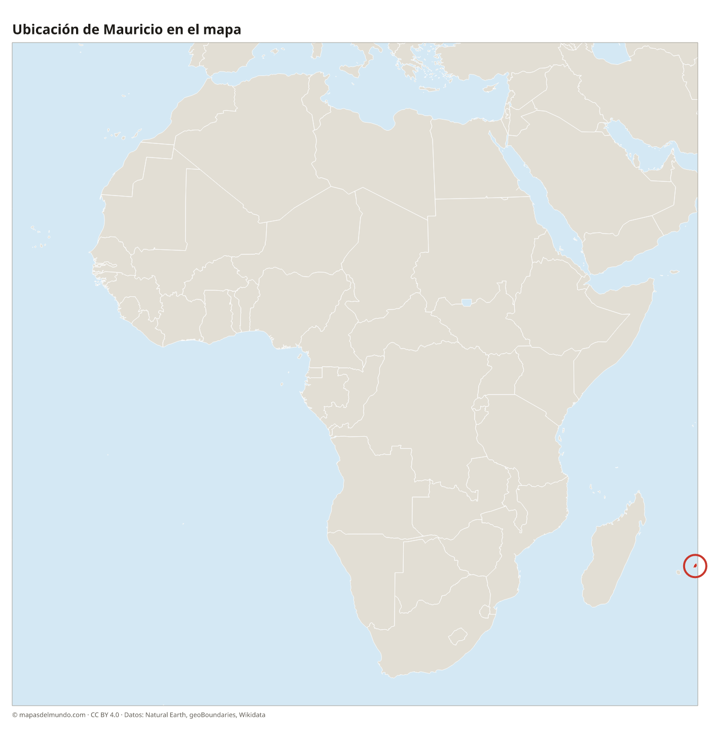 Ubicación de Mauricio en el mapa