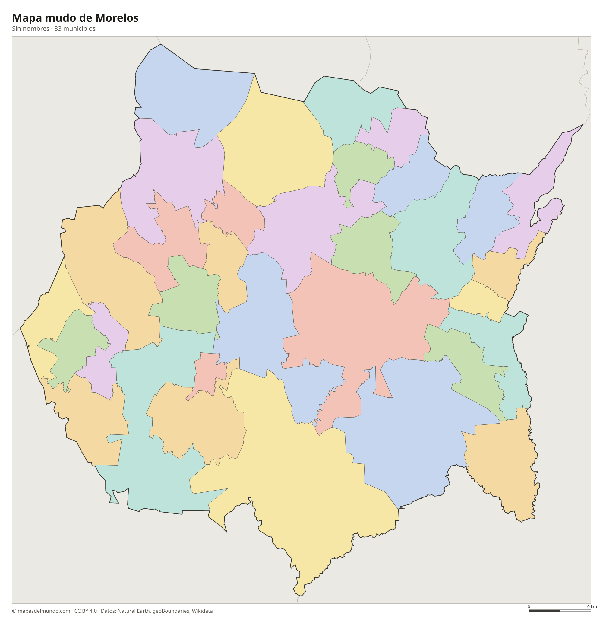 Mapa mudo de Morelos