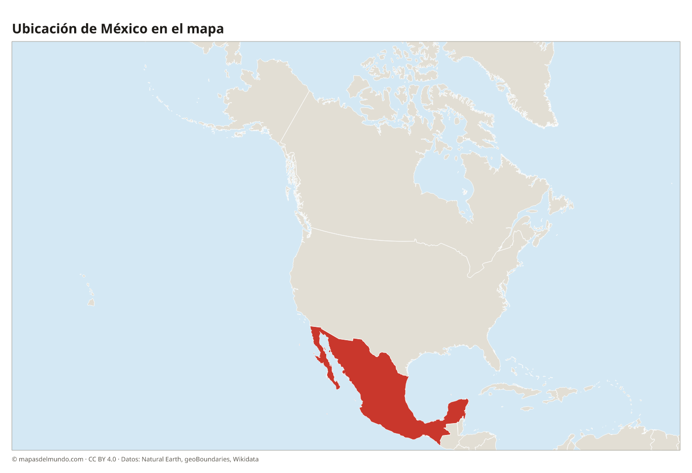 Ubicación de México en el mapa