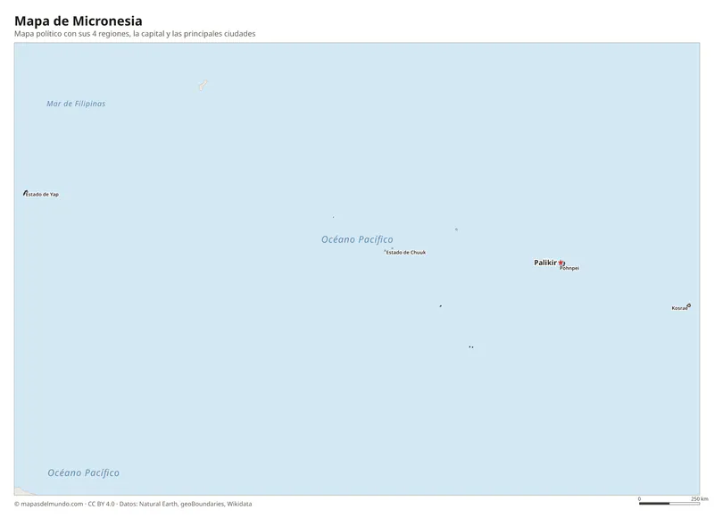 Mapa de Micronesia