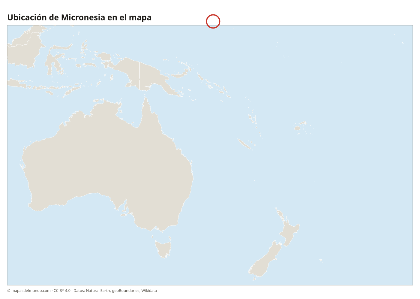 Ubicación de Micronesia en el mapa