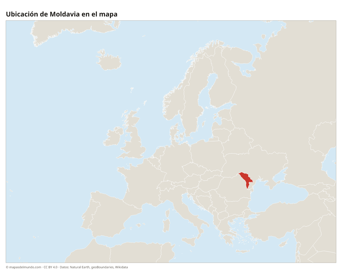 Ubicación de Moldavia en el mapa