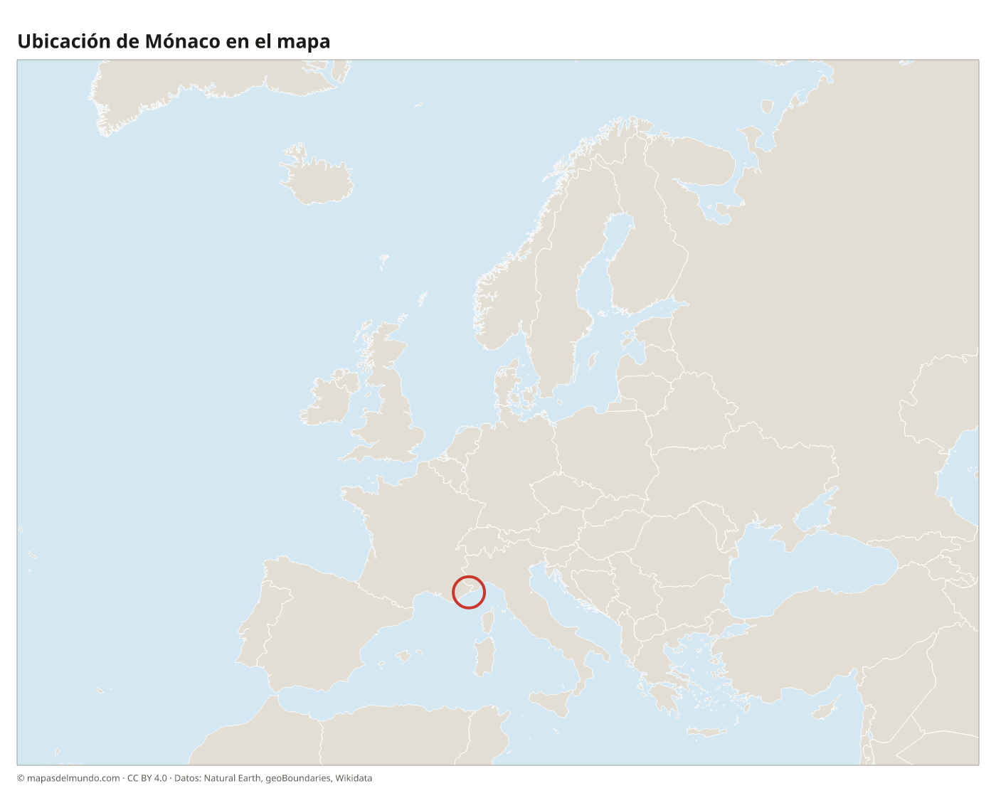 Ubicación de Mónaco en el mapa