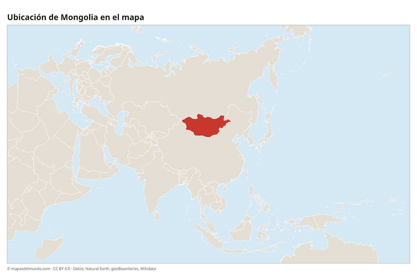 Ubicación de Mongolia en el mapa
