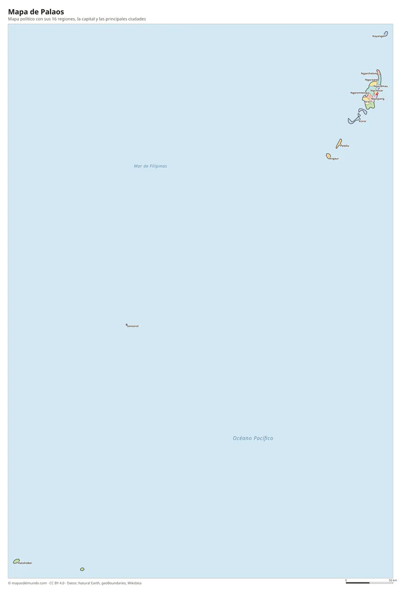 Mapa de Palaos