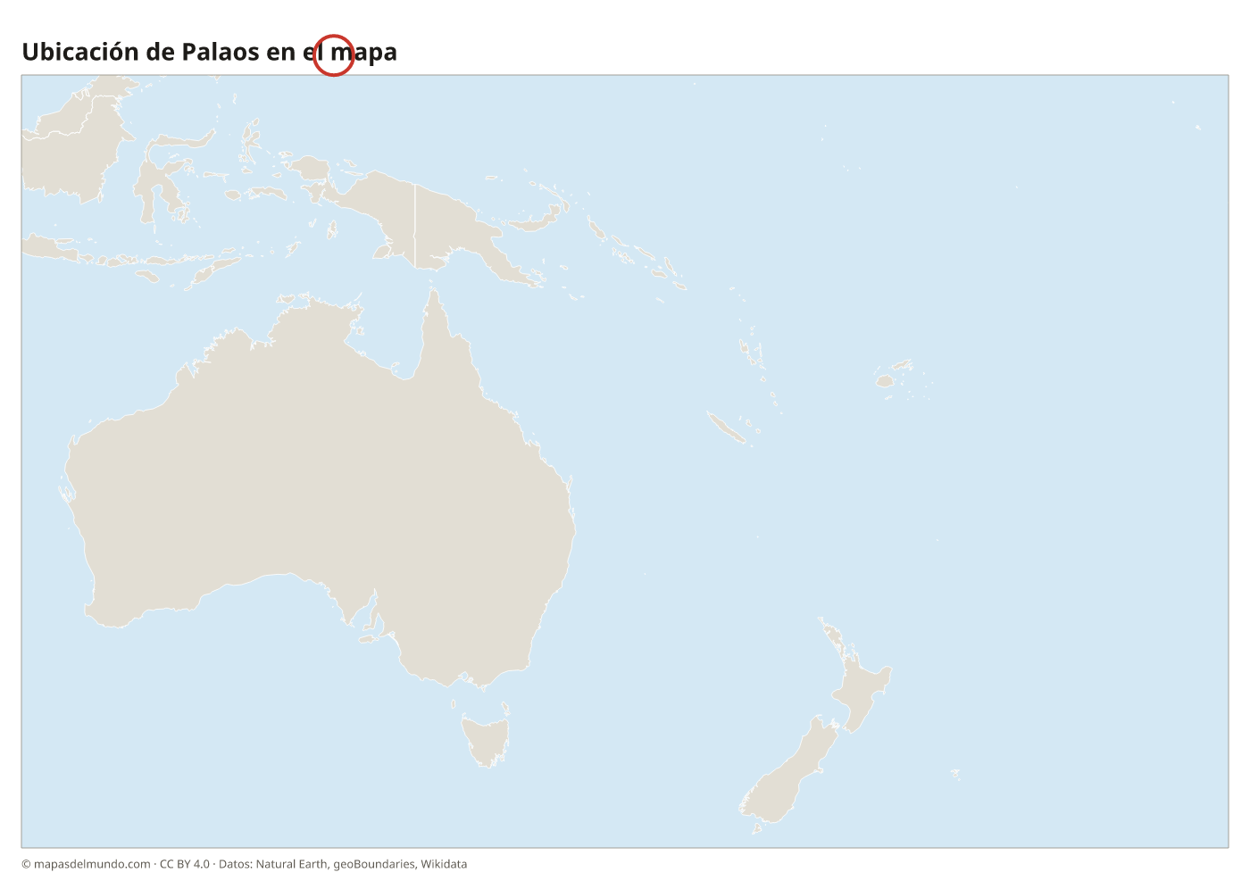 Ubicación de Palaos en el mapa