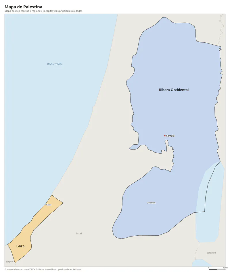 Mapa de Palestina