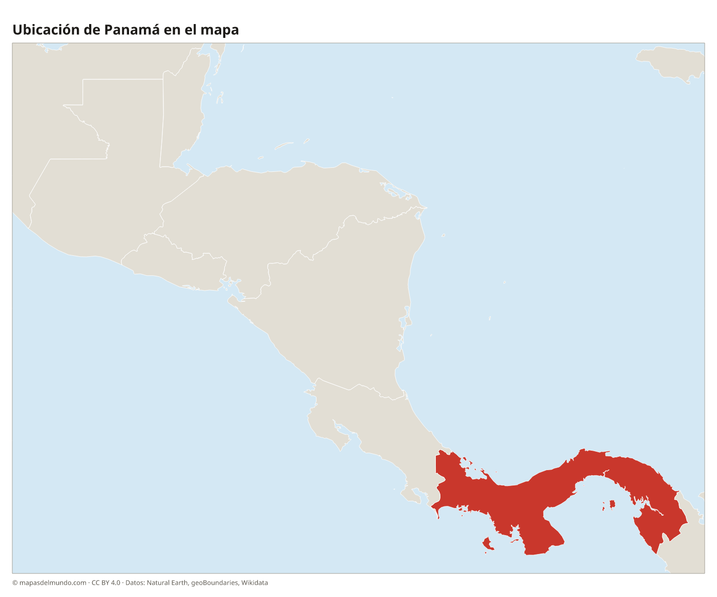 Ubicación de Panamá en el mapa