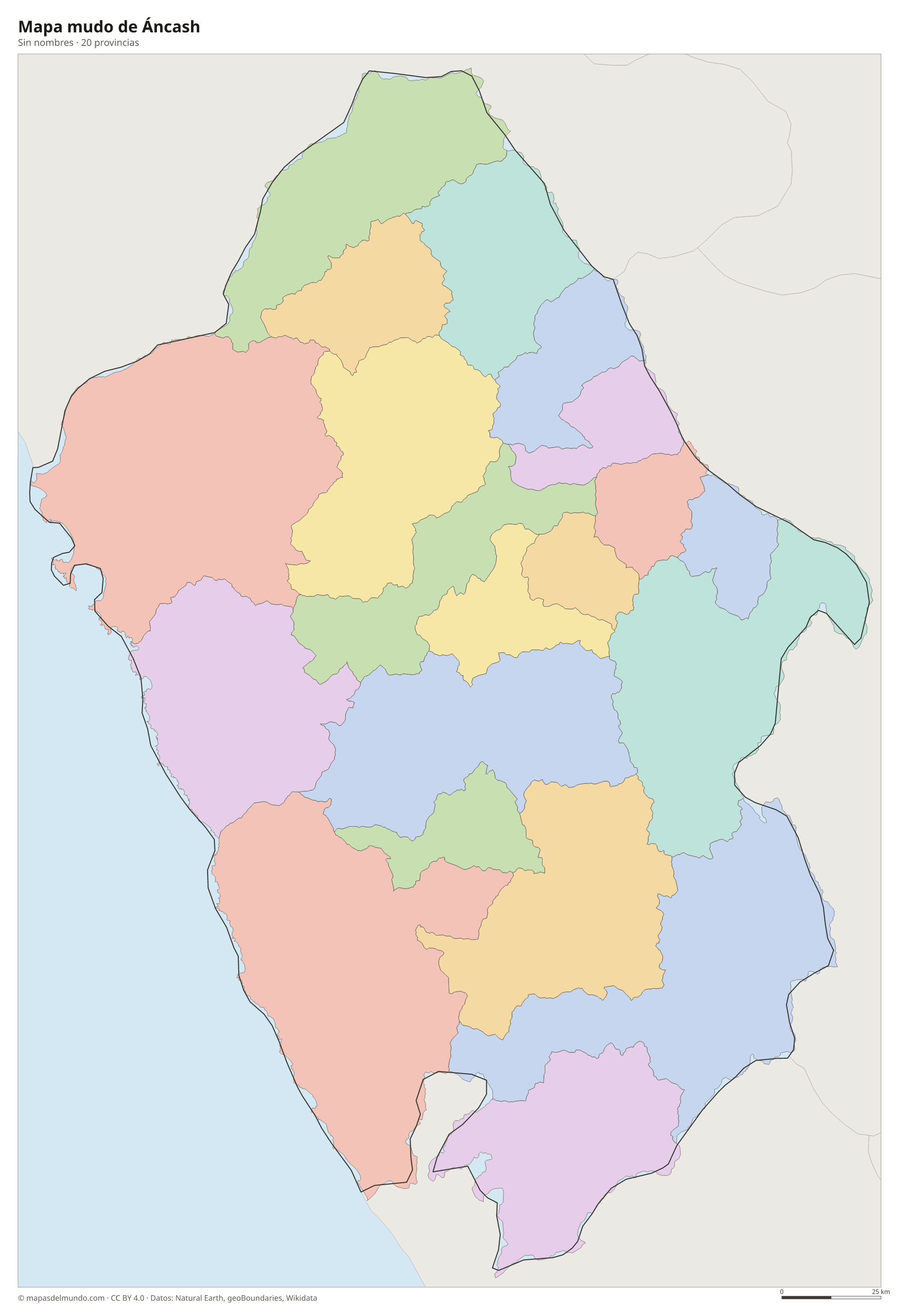 Mapa mudo de Áncash
