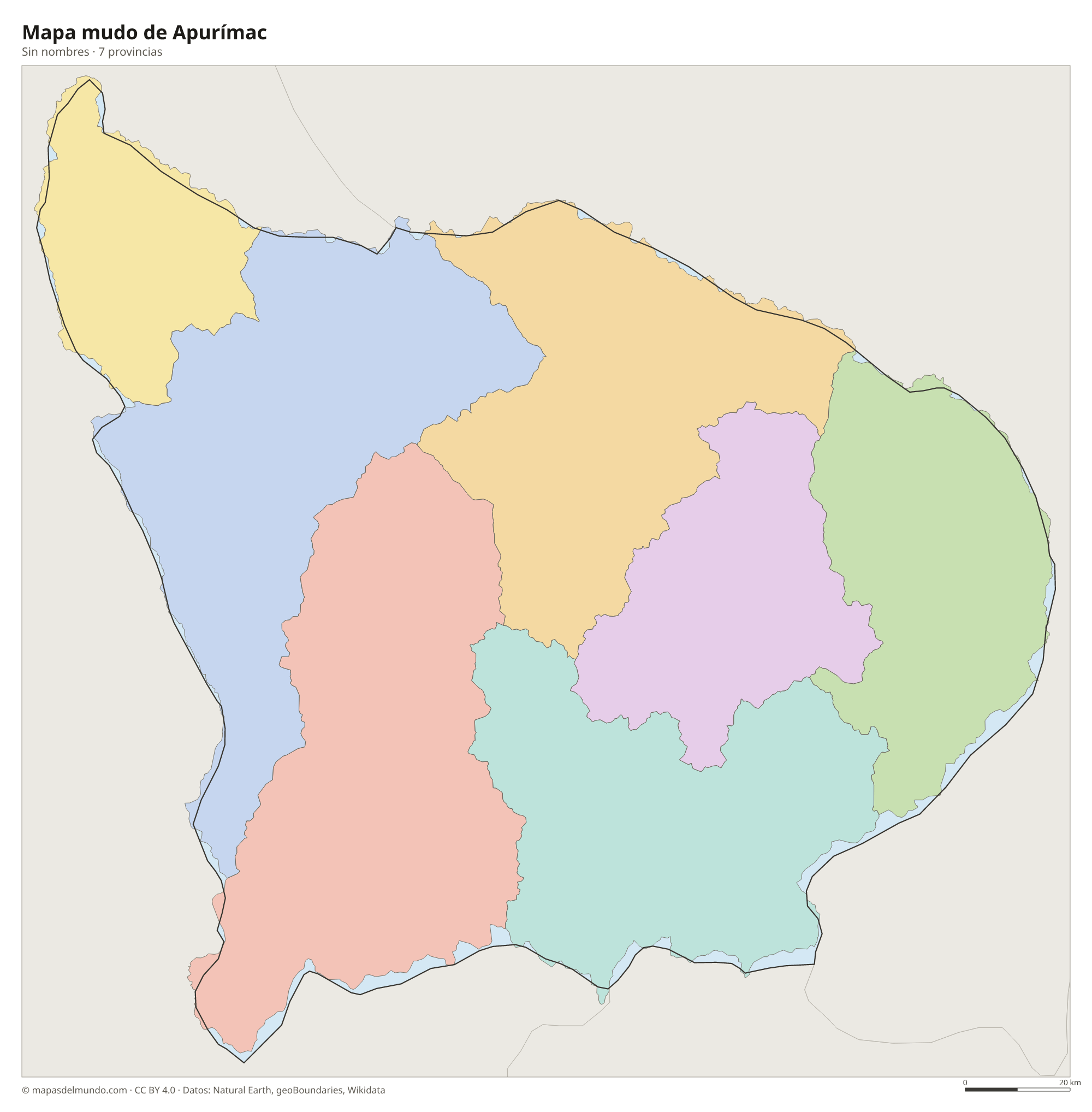 Mapa mudo de Apurímac