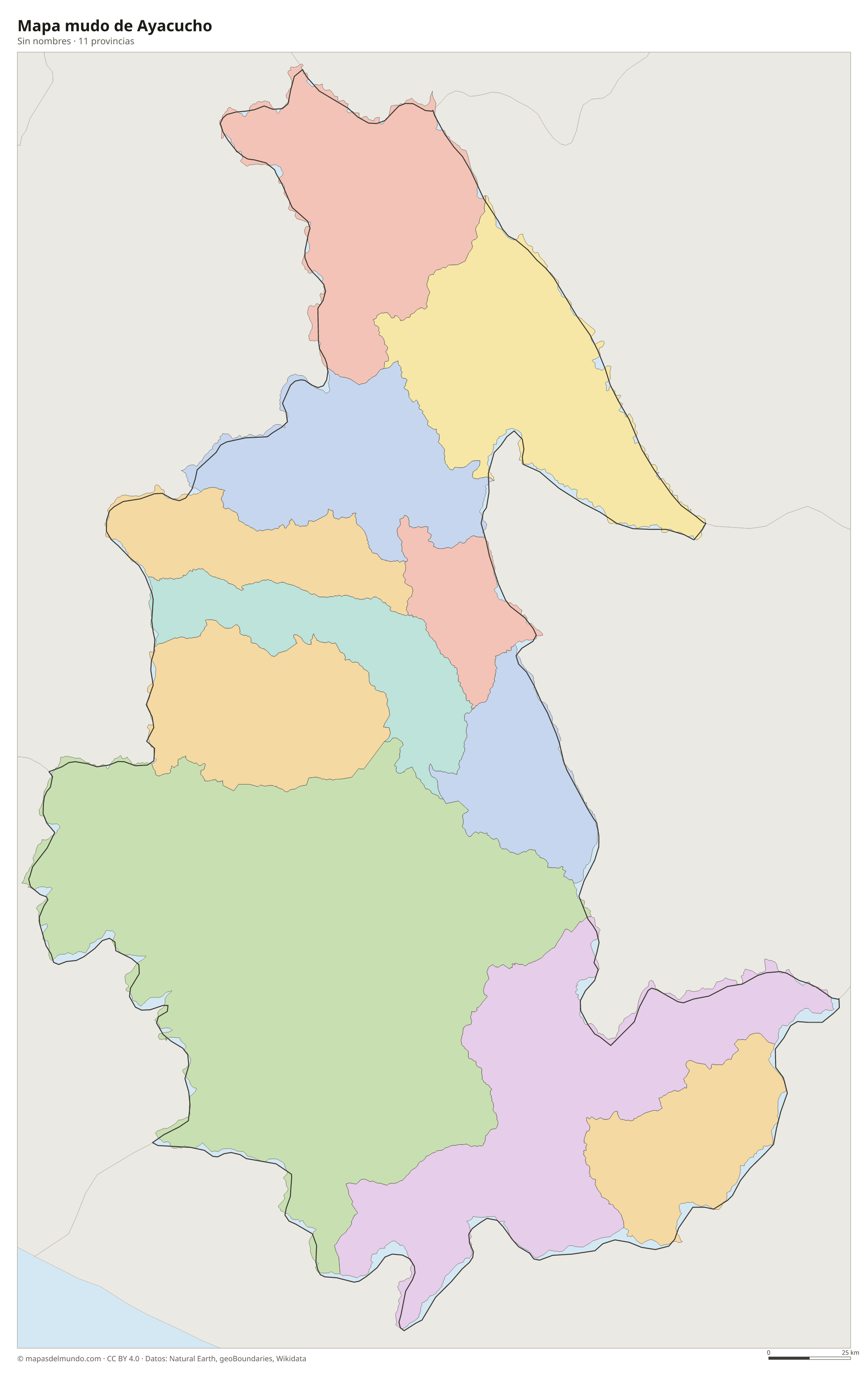 Mapa mudo de Ayacucho