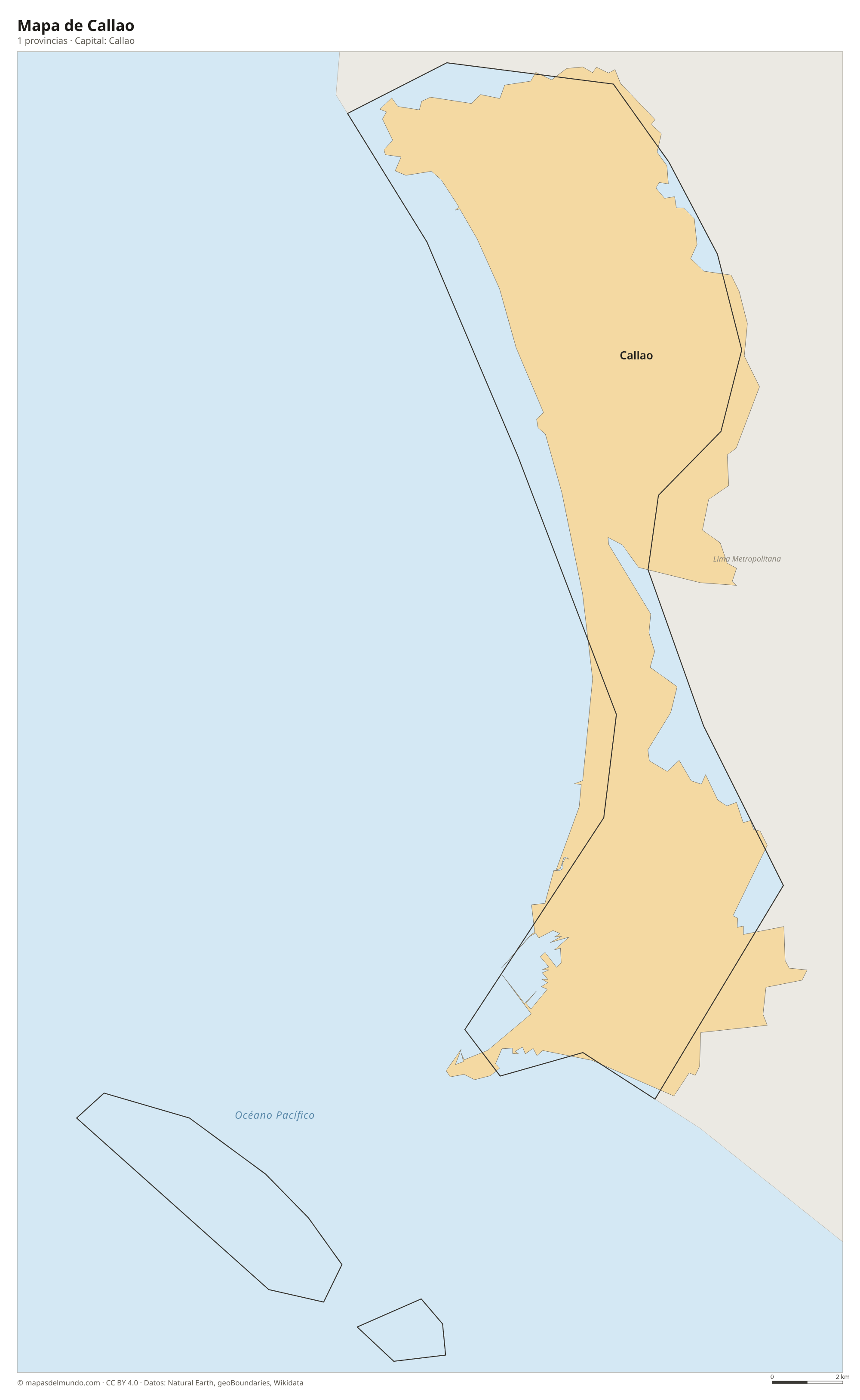 Mapa de Callao con sus 1 provincias