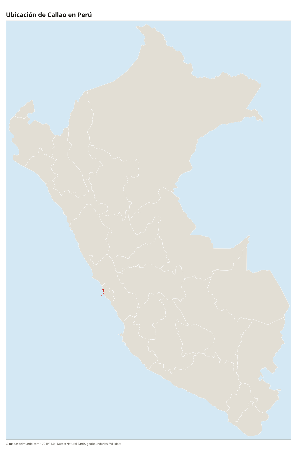 Ubicación de Callao en el mapa del Perú