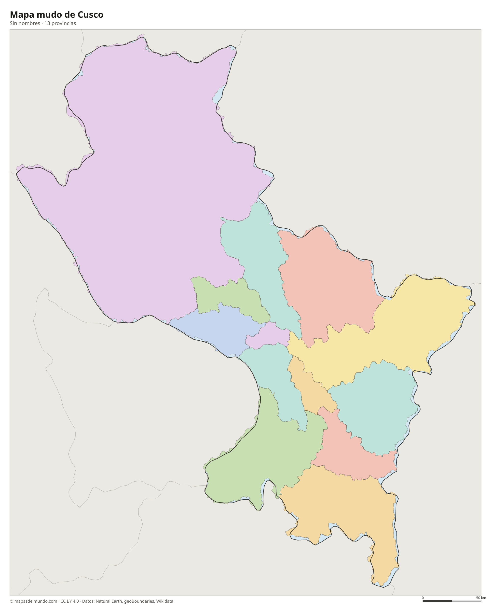 Mapa mudo de Cusco