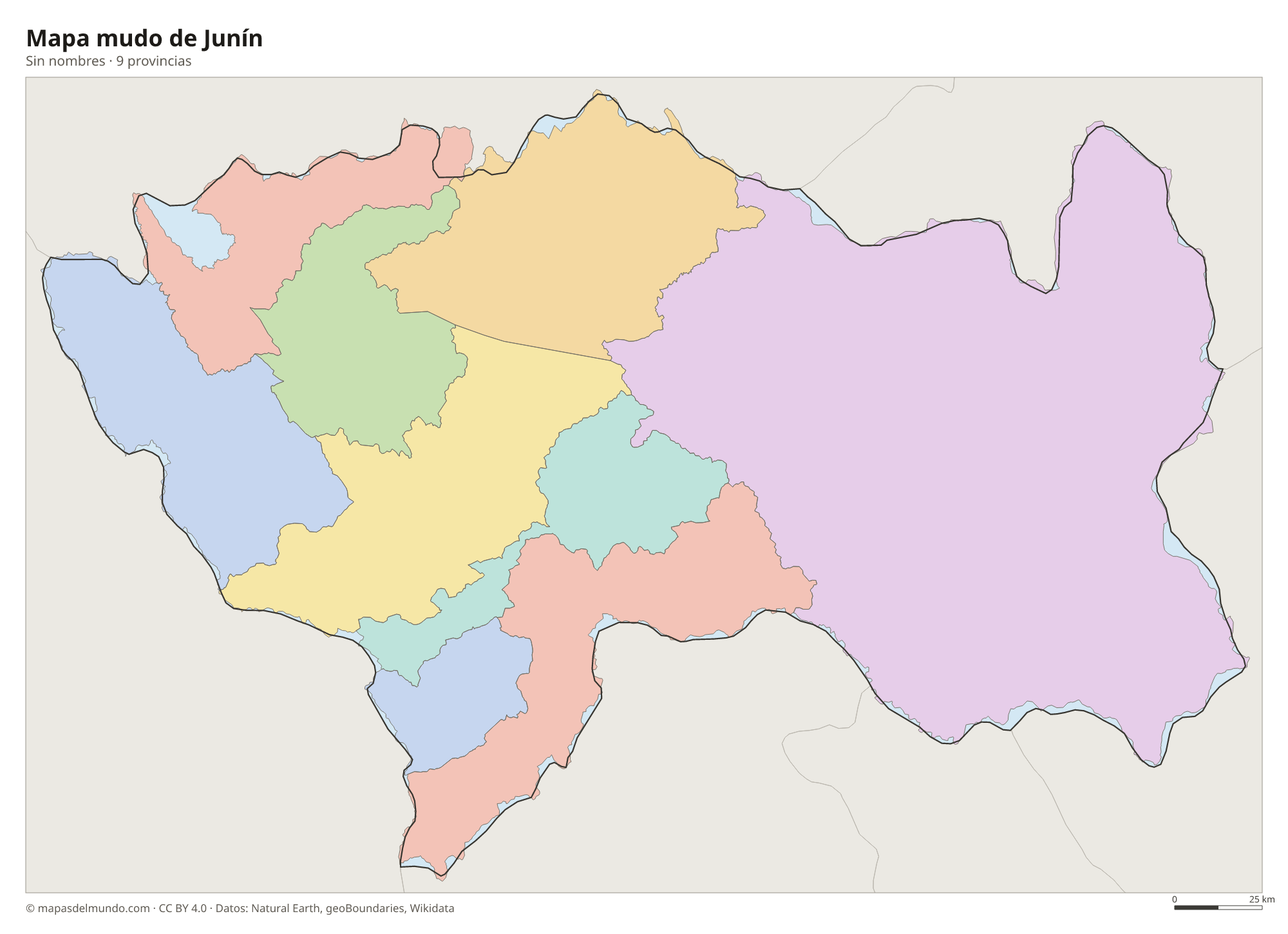 Mapa mudo de Junín