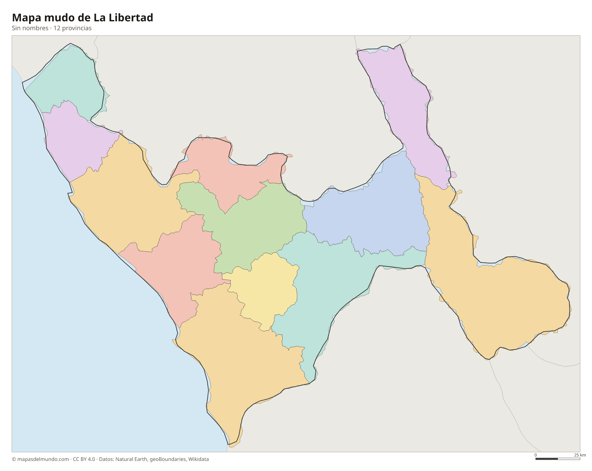 Mapa mudo de La Libertad