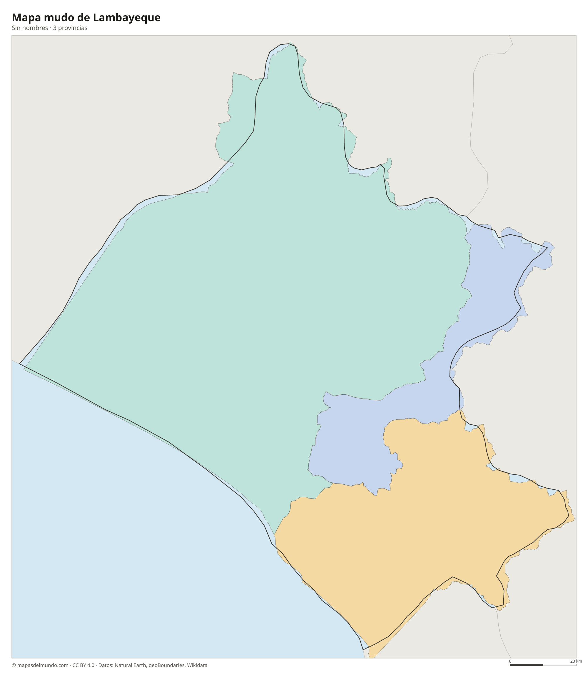 Mapa mudo de Lambayeque