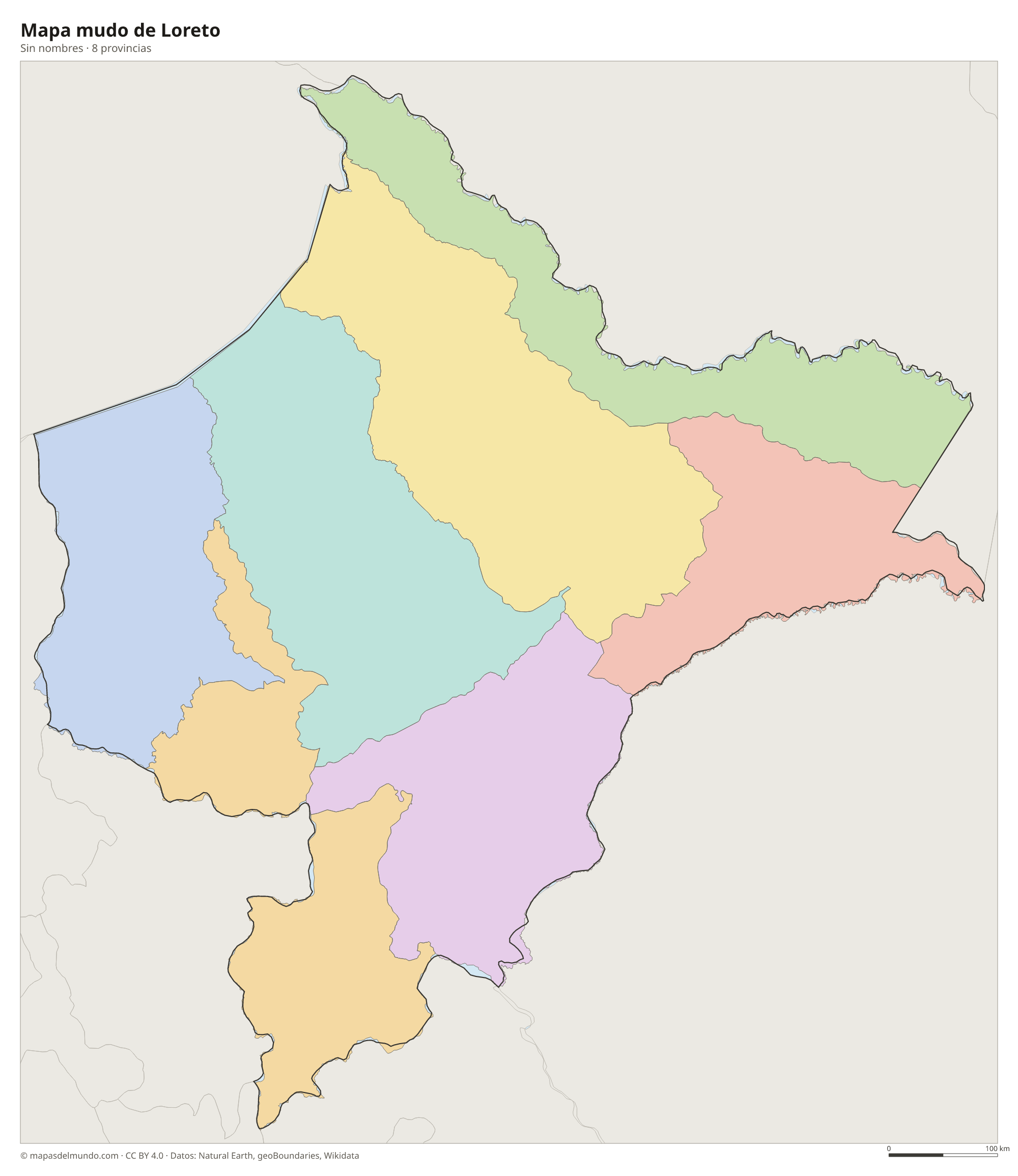 Mapa mudo de Loreto