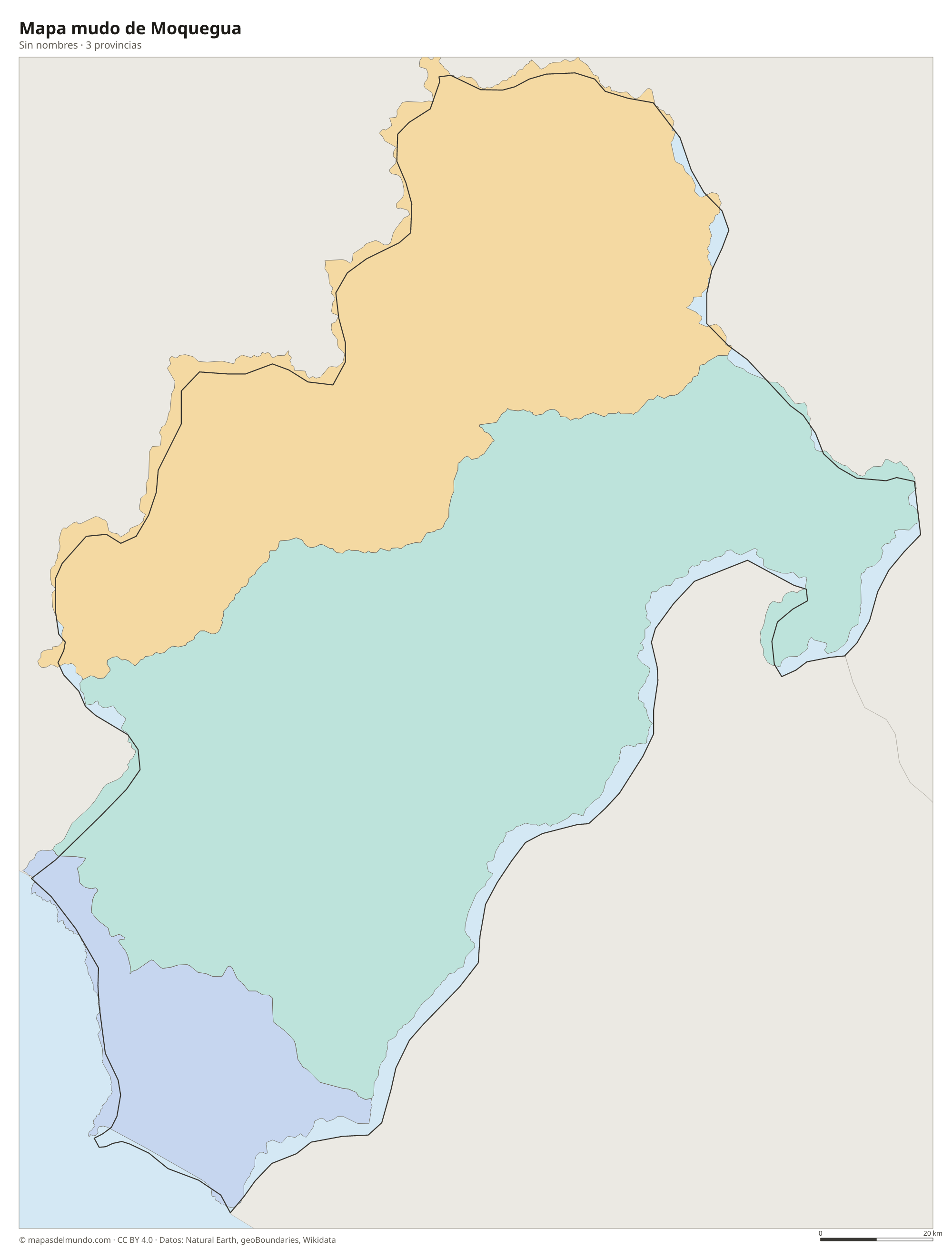 Mapa mudo de Moquegua