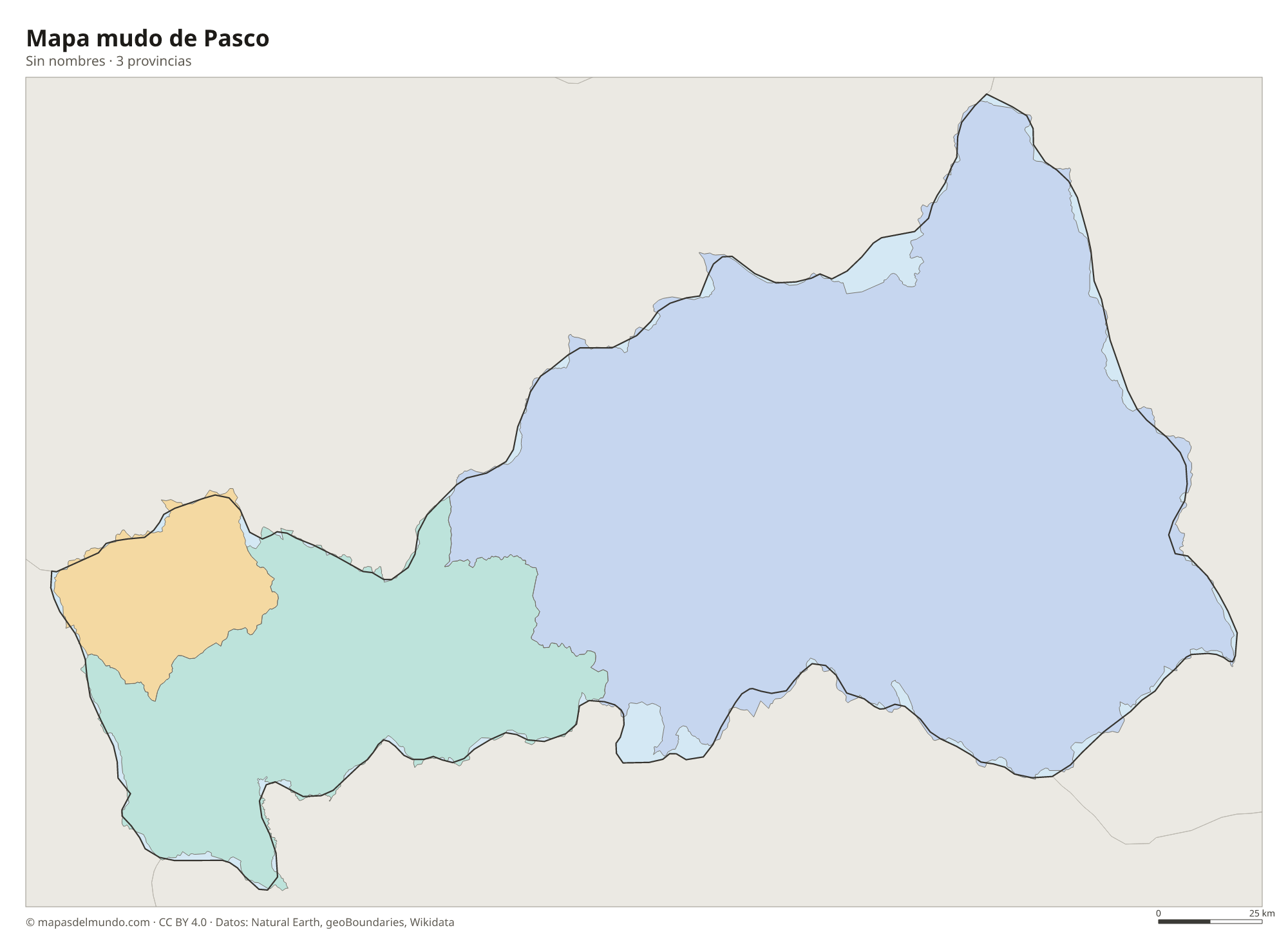 Mapa mudo de Pasco