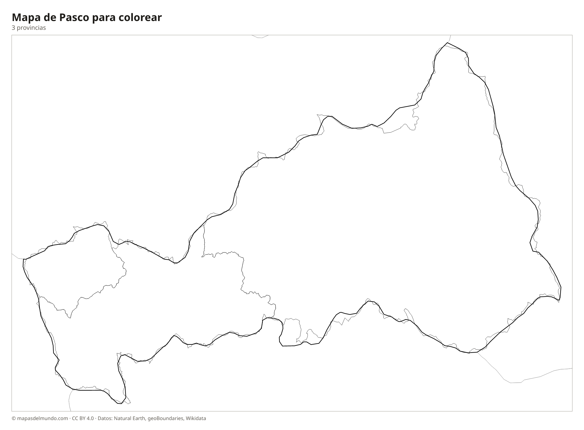 Mapa de Pasco para colorear