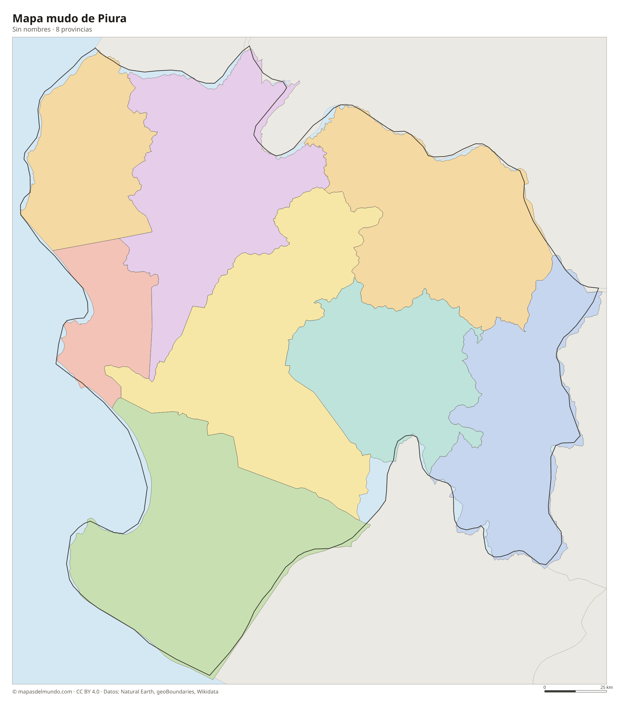 Mapa mudo de Piura