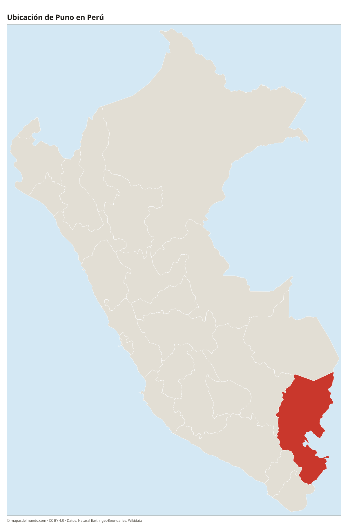Ubicación de Puno en el mapa del Perú