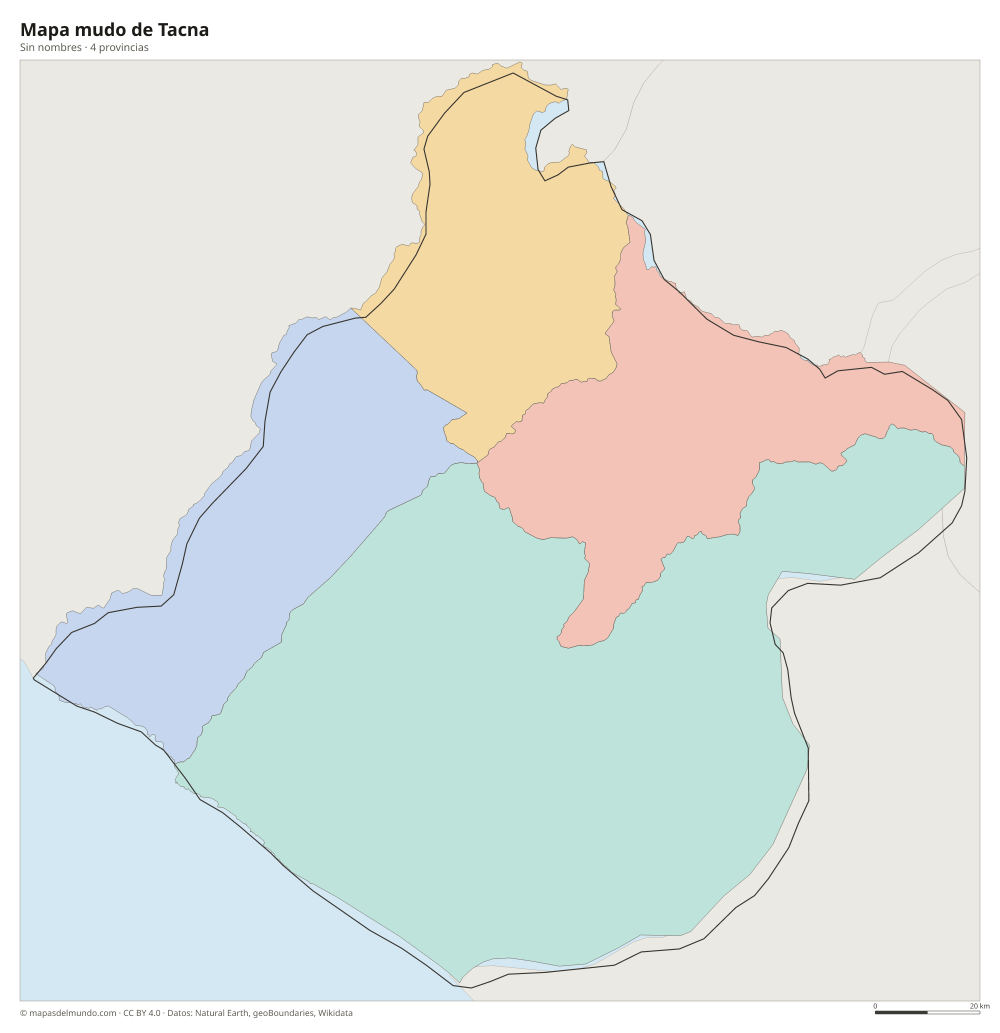 Mapa mudo de Tacna