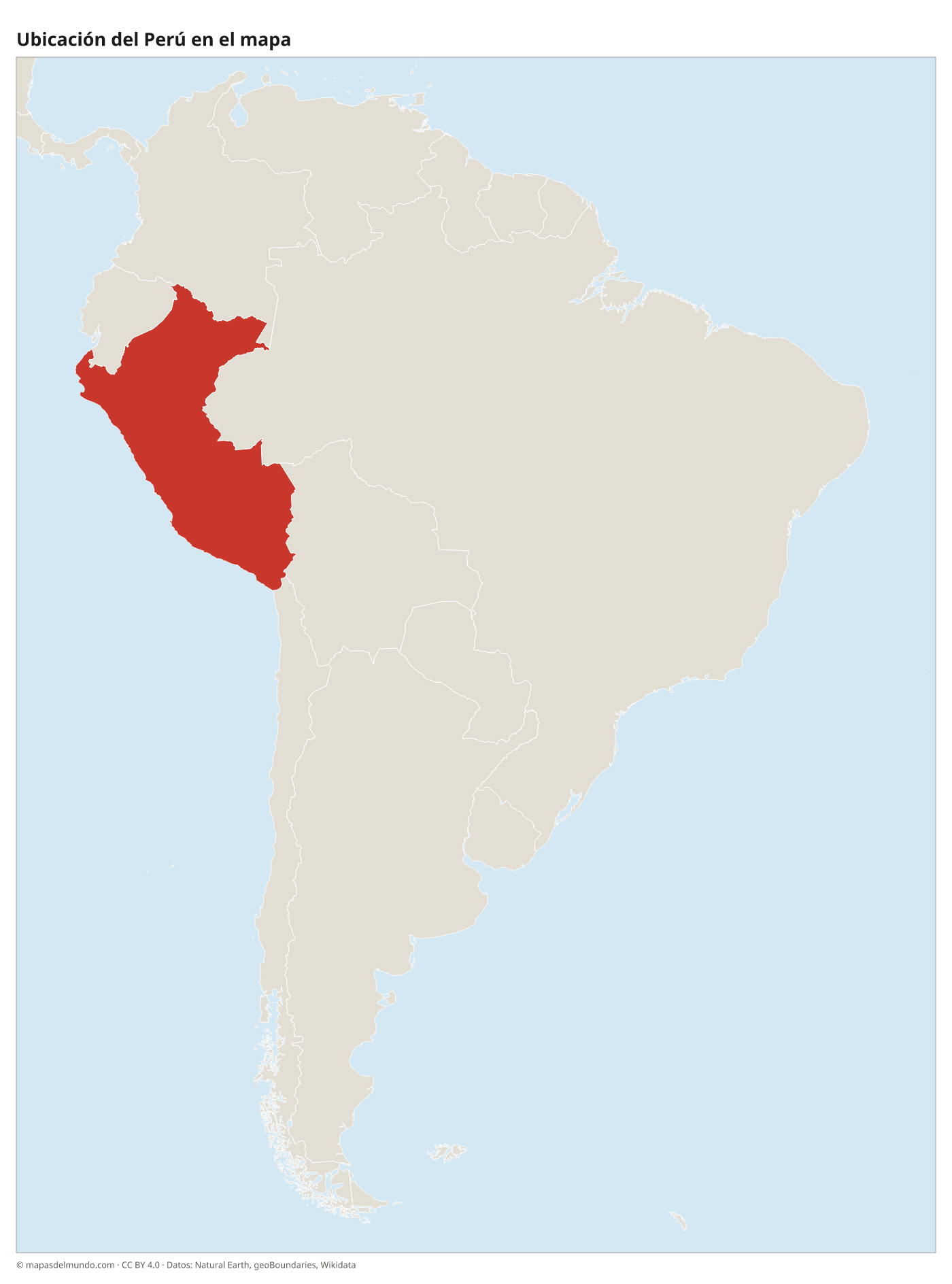 Ubicación del Perú en el mapa