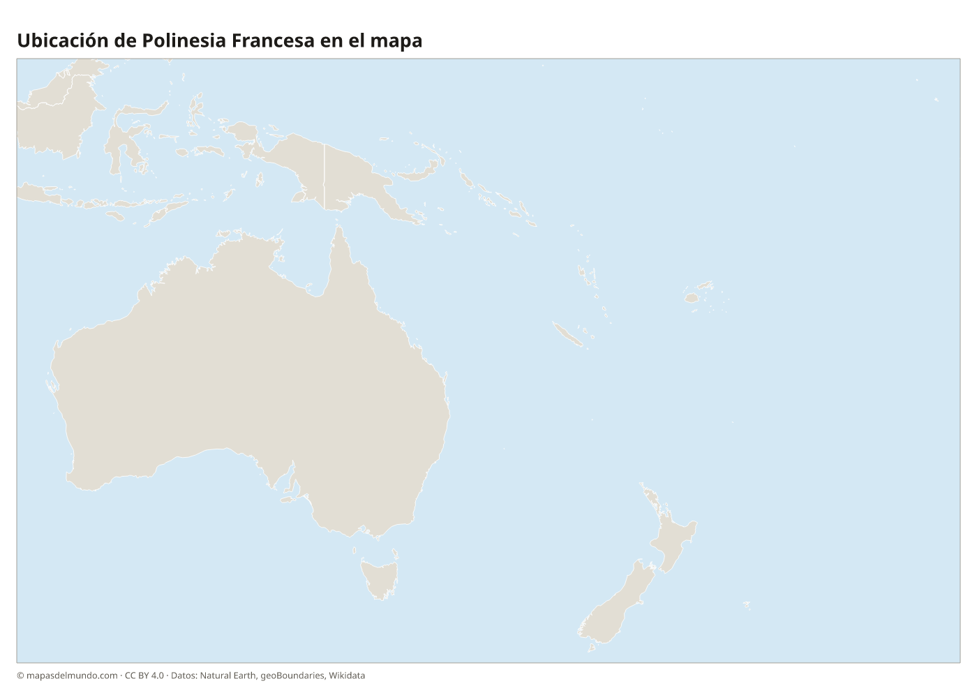 Ubicación de Polinesia Francesa en el mapa