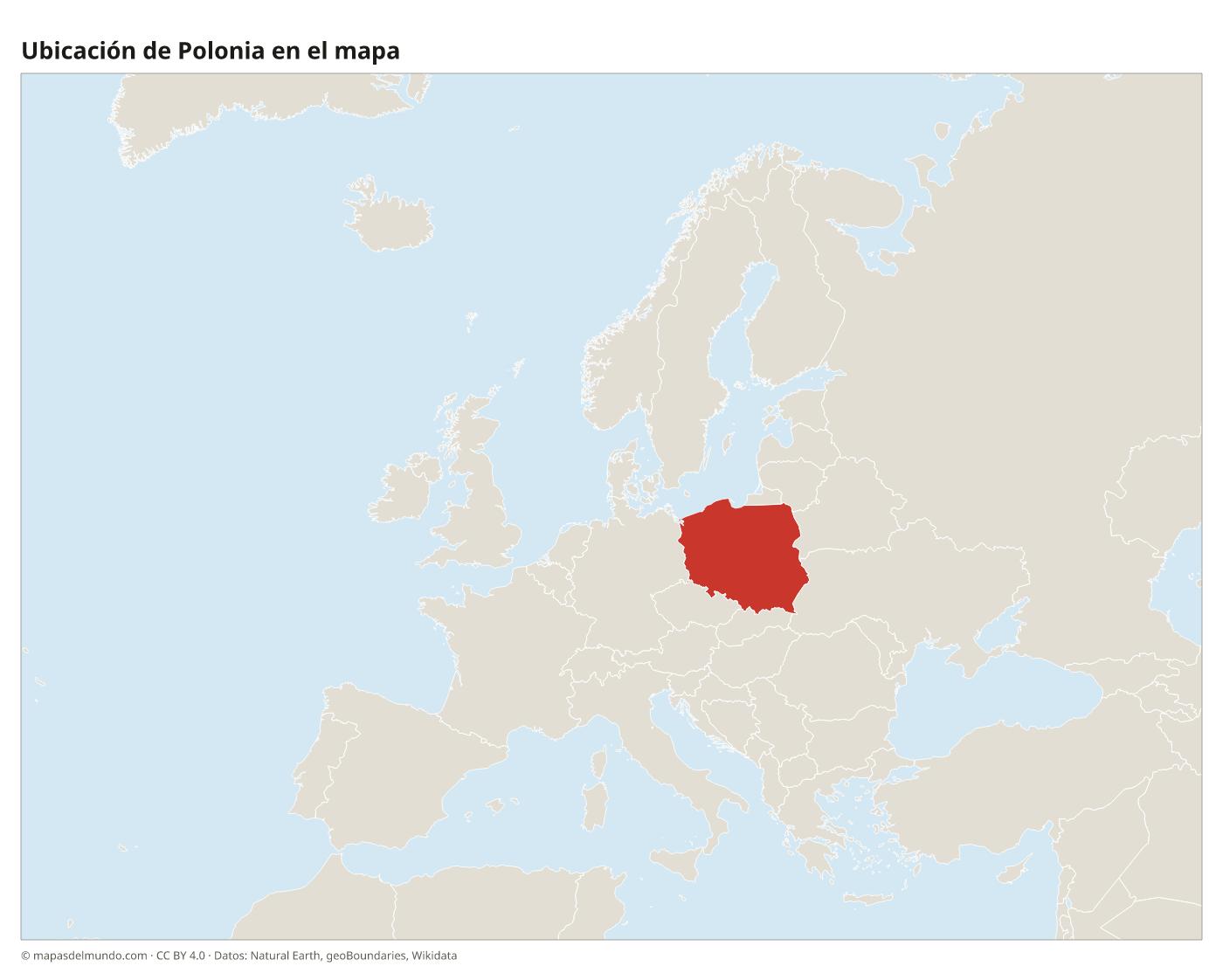 Ubicación de Polonia en el mapa